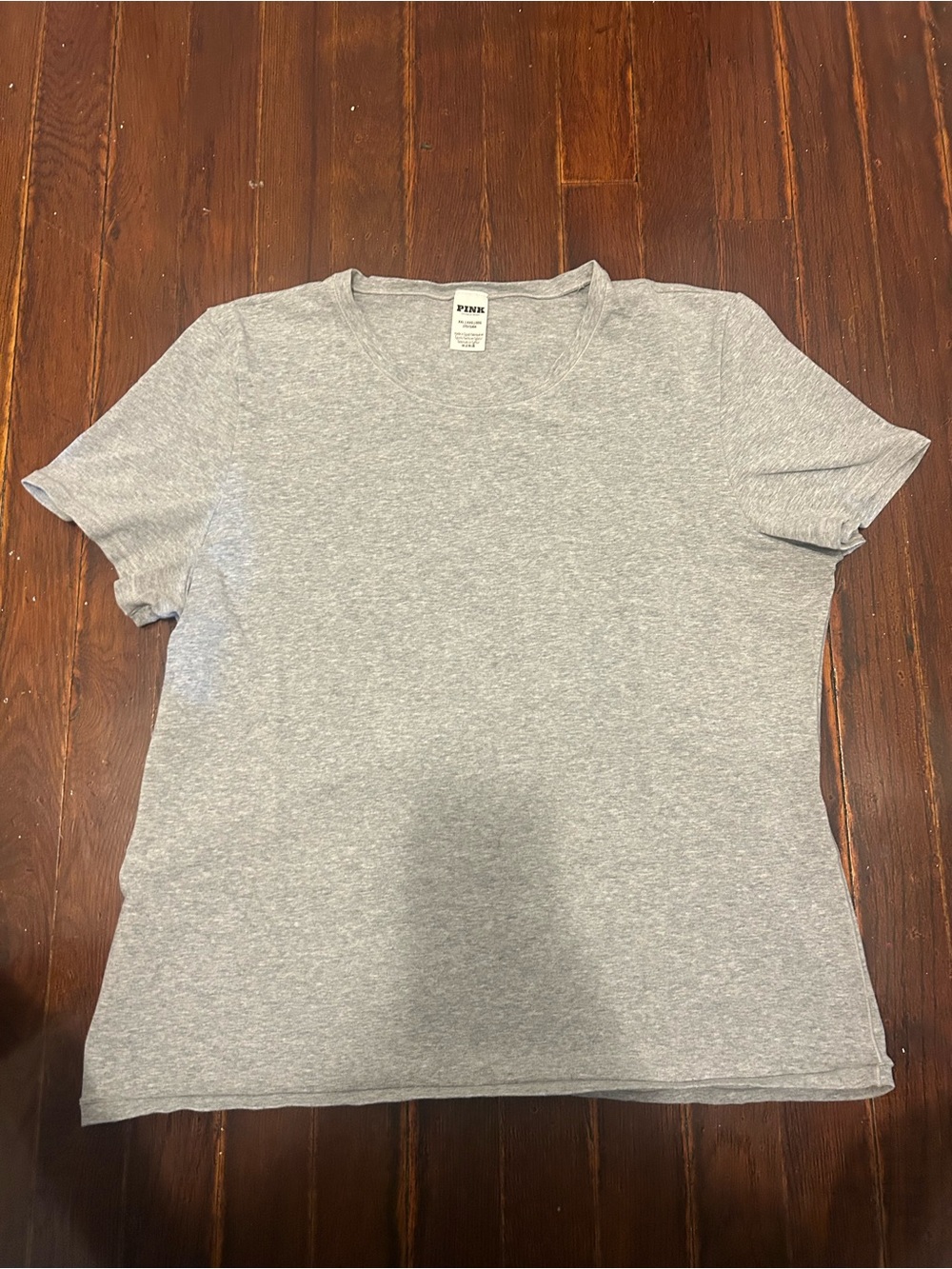 PINK Victoria's Secret Heather Gray Short Sleeve Tee